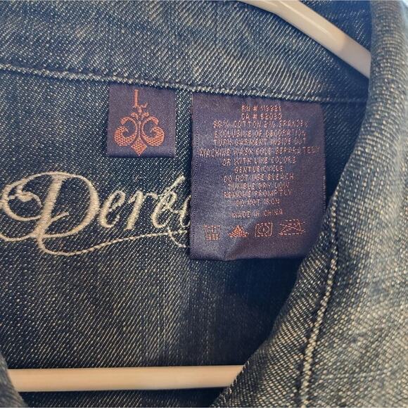 DEREON BEYONCE DENIUM ZIP UP JUMPSUIT SIZE LARGE - Picture 4 of 10